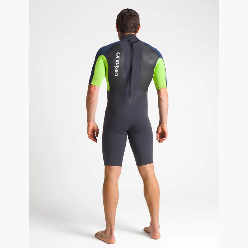 C-Skin Mens 3/2 Element Shorty Anthracite/Blue-1